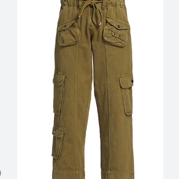 Free People Tahiti Cargo Pants in Olive Green - Small, SUPER OVERSIZED! - Picture 12 of 13